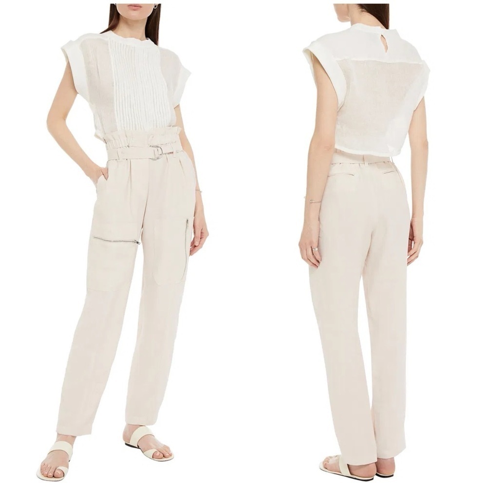 IRO Lucci Belted Twill Tapered Pants